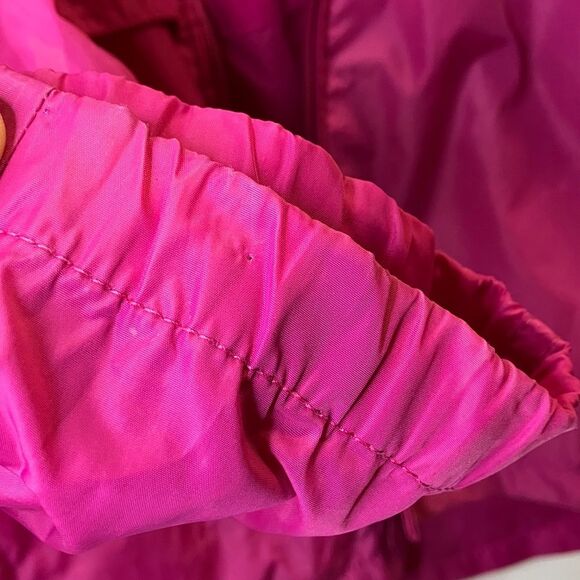 Vintage Eddie Bauer Fuchsia Magenta Hooded Windbreaker Zip Up Size Medium Y2K - Picture 12 of 12